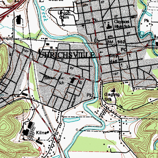 Topographic Map of Trenton Avenue Elementary School, OH