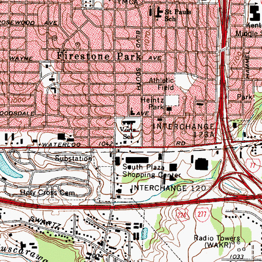 Topographic Map of Voris Community Learning Center, OH