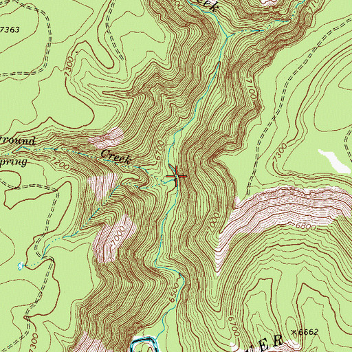 Topographic Map of Battleground Creek, AZ