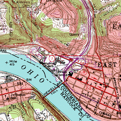 Topographic Map of Westgate Elementary School, OH