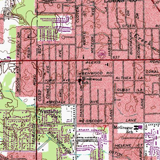 Topographic Map of Alternative Learning and Career Center, OH