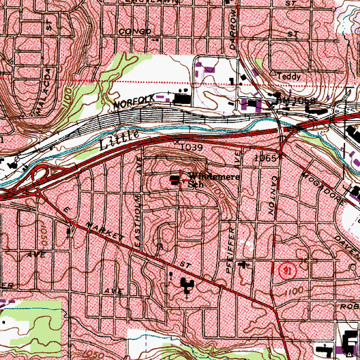 Topographic Map of Windemere Community Learning Center, OH