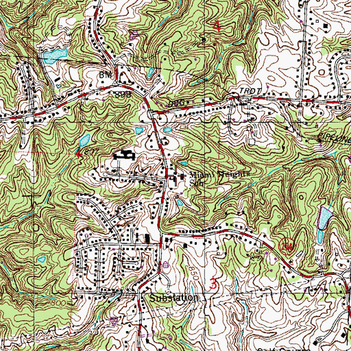 Topographic Map of Miami Heights Elementary School, OH