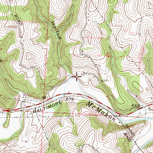 Topographic Map of Coaly Hollow, OH
