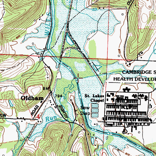 Topographic Map of Sarchet Run, OH