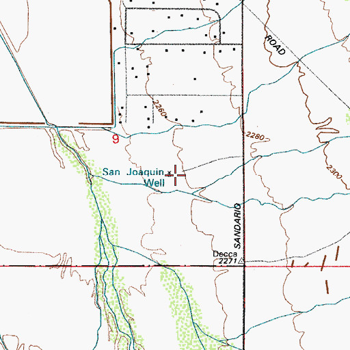 Topographic Map of San Joaquin Well, AZ