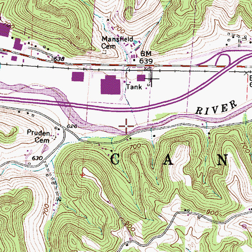 Topographic Map of McBee Heliport, OH