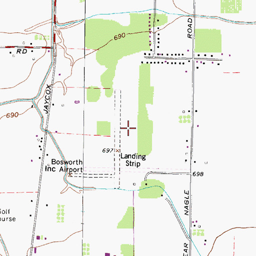 Topographic Map of Avon Airport (historical), OH