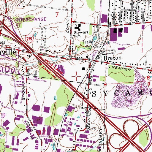 Topographic Map of United Heliport, OH