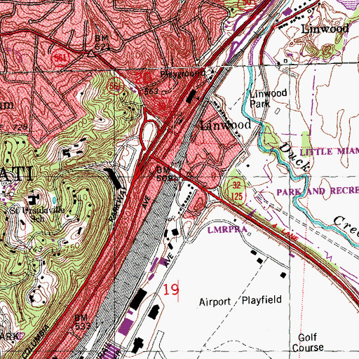 Topographic Map of Horizon Heliport, OH