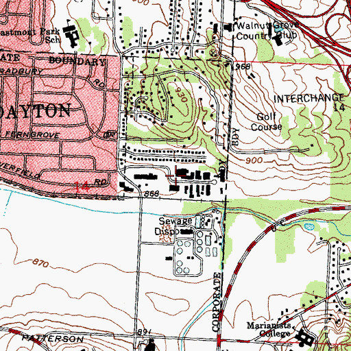 Topographic Map of Plasco Field Heliport, OH