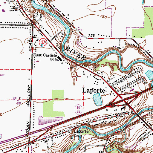 Topographic Map of Hill Airport (historical), OH