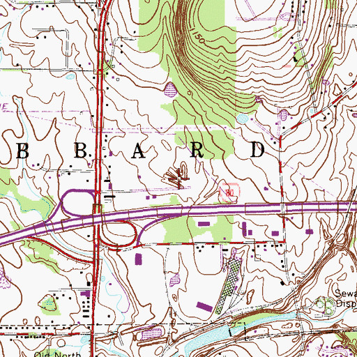 Topographic Map of T W Stolport (historical), OH
