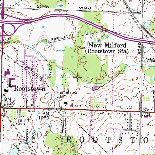 Topographic Map of L and M Mold Corporation Airport (historical), OH