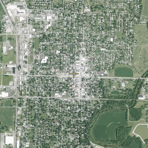 Aerial/Satellite Image of Upper Sandusky Post Office, OH
