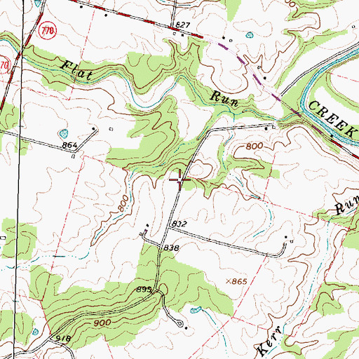 Topographic Map of Cuckoo School (historical), OH