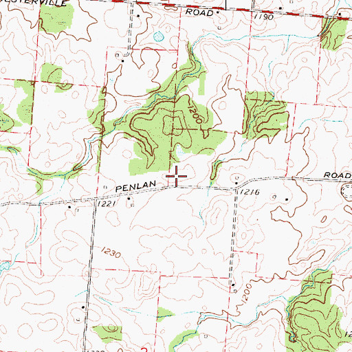 Topographic Map of Chester School (historical), OH