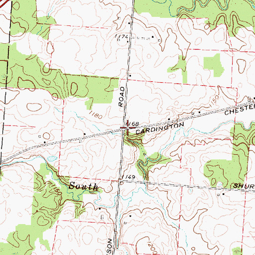 Topographic Map of Jackson School (historical), OH