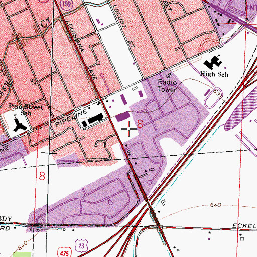 Topographic Map of Perrysburg Post Office, OH