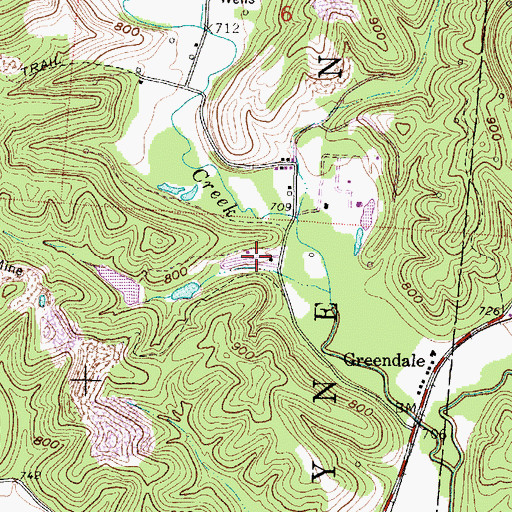 Topographic Map of Tabor Memorial Recreation Area, OH