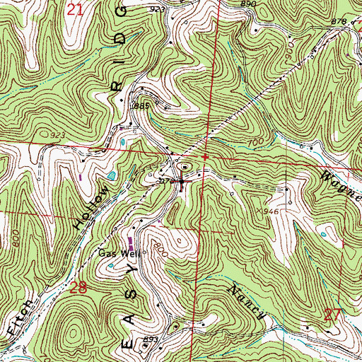 Topographic Map of Point Pleasant Church, OH