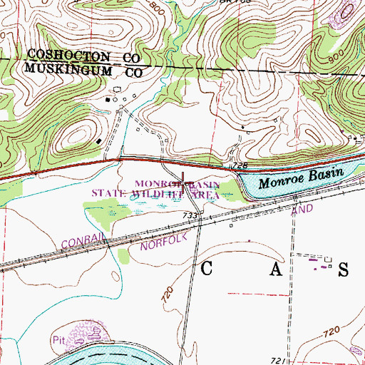 Topographic Map of Graham Farm Airport, OH