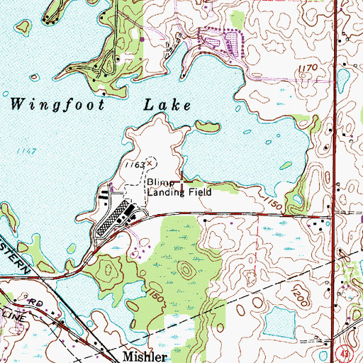 Topographic Map of Wingfoot Lake Test Operations Balloonport, OH