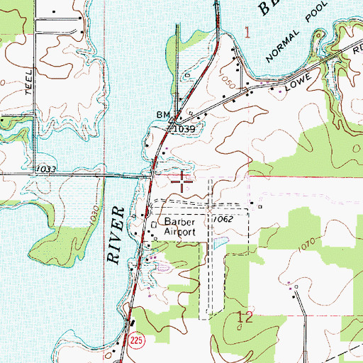 Topographic Map of Barber Airport, OH