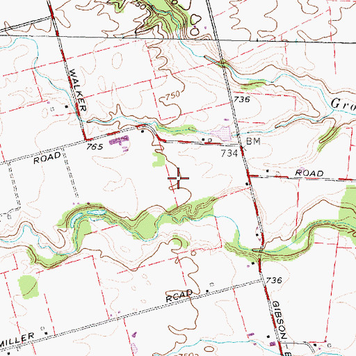 Topographic Map of Beckman Field Airport (historical), OH
