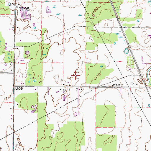 Topographic Map of Gay Airport, OH