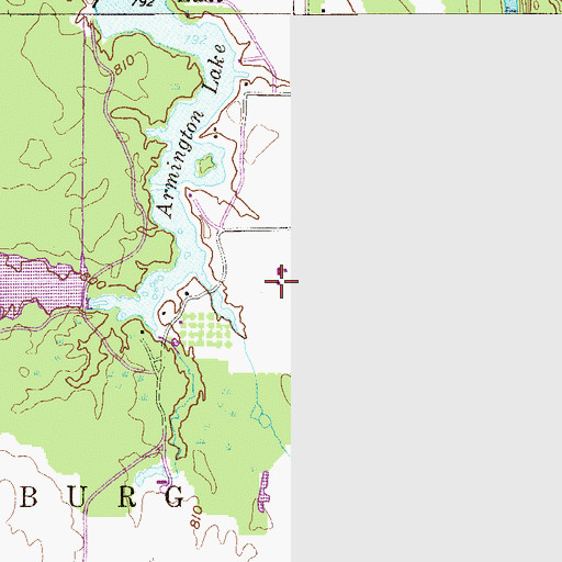 Topographic Map of Armington Airport, OH