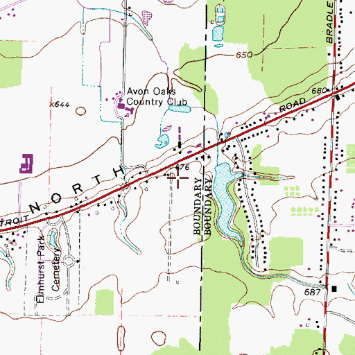 Topographic Map of R & M Aviation, OH