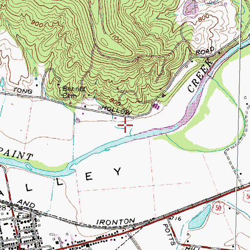 Topographic Map of Valley Vista Airport (historical), OH