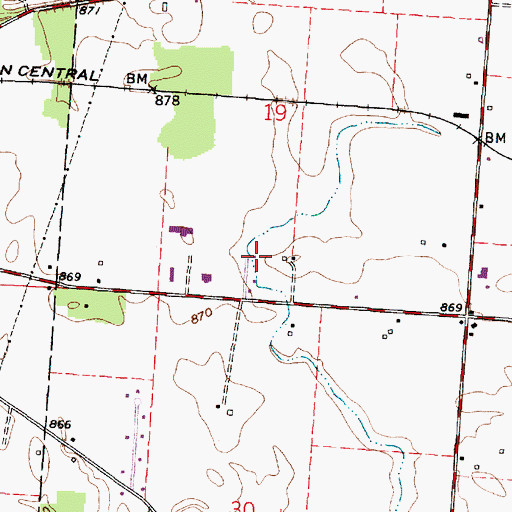 Topographic Map of Industry Air Park, OH