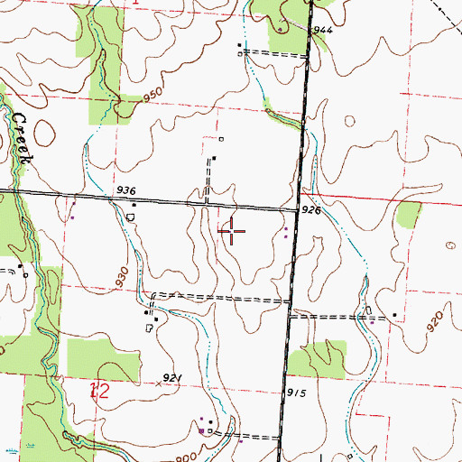Topographic Map of Miller Farm Landing Strip, OH