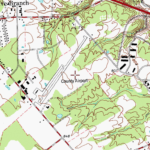 Topographic Map of Clermont County Airport, OH