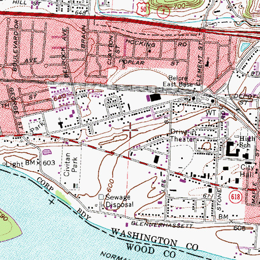 Topographic Map of Sniders Airport (historical), OH