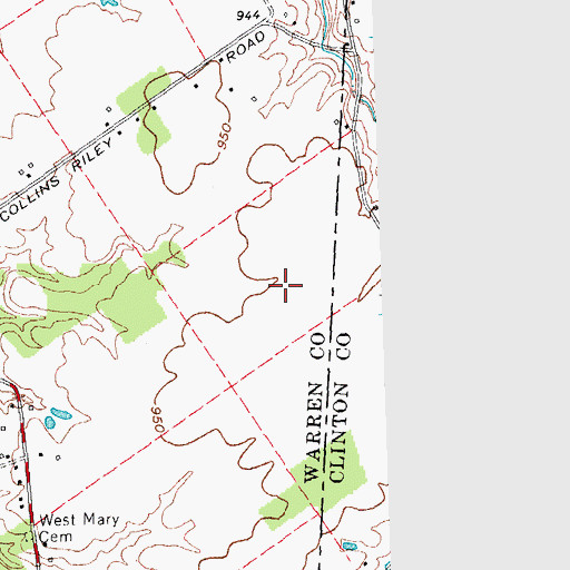 Topographic Map of Craigs Airport (historical), OH