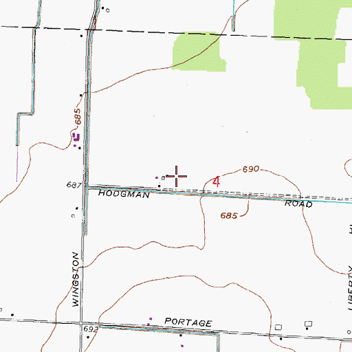Topographic Map of Bordner Airport, OH