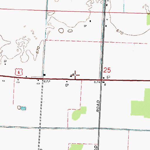 Topographic Map of Shelton Airport, OH