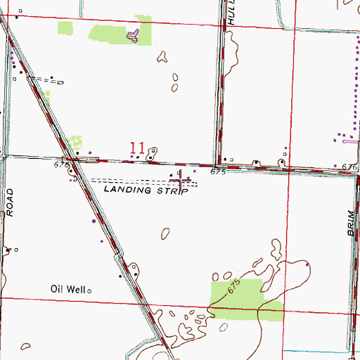 Topographic Map of Nietz Airport, OH