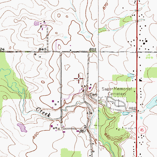 Topographic Map of Morrison Field Airport (historical), OH