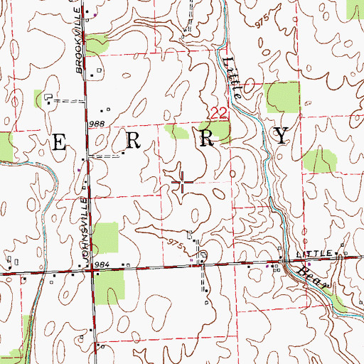 Topographic Map of Halbeisen Airport (historical), OH