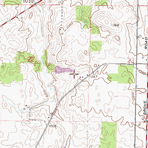 Topographic Map of Elkhorn Lake Landing Strip (historical), OH