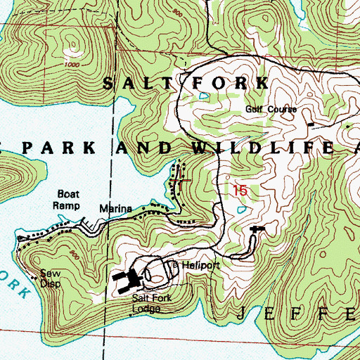 Topographic Map of Salt Fork Lodge Heliport, OH