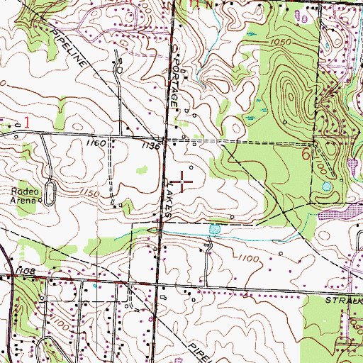Topographic Map of Canal Fulton Airport, OH
