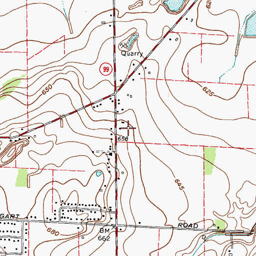 Topographic Map of Mather Field, OH