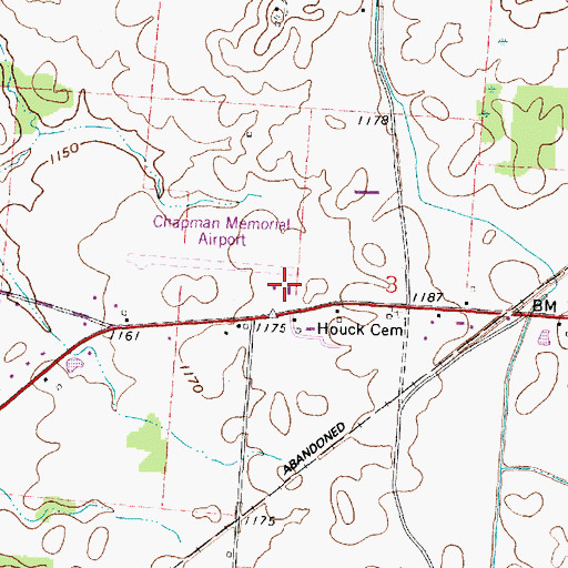 Topographic Map of Chapman Memorial Field, OH