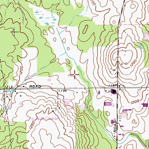 Topographic Map of Auburn Airport, OH
