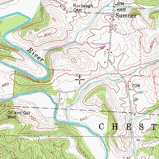 Topographic Map of Miller Airport, OH
